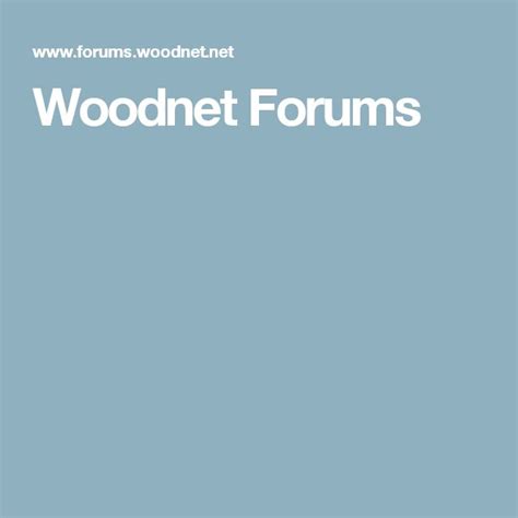 Woodnet Forums 